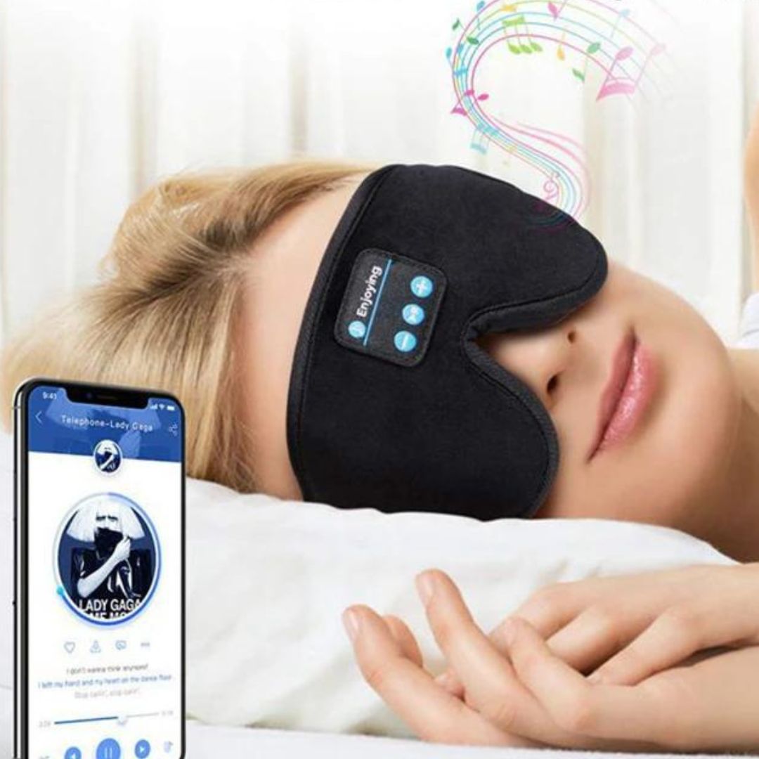 Antifaz para dormir con auriculares inalámbricos