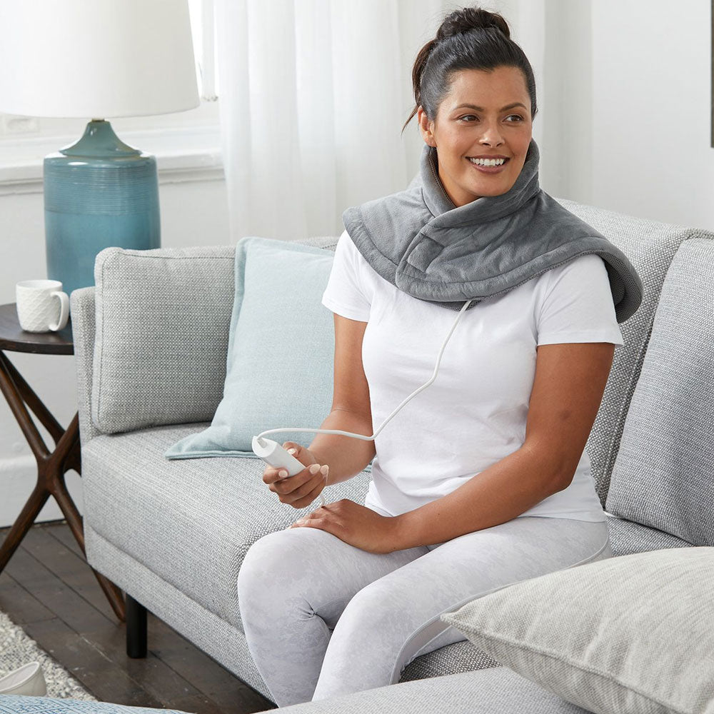 Anti stress heated neck cushion