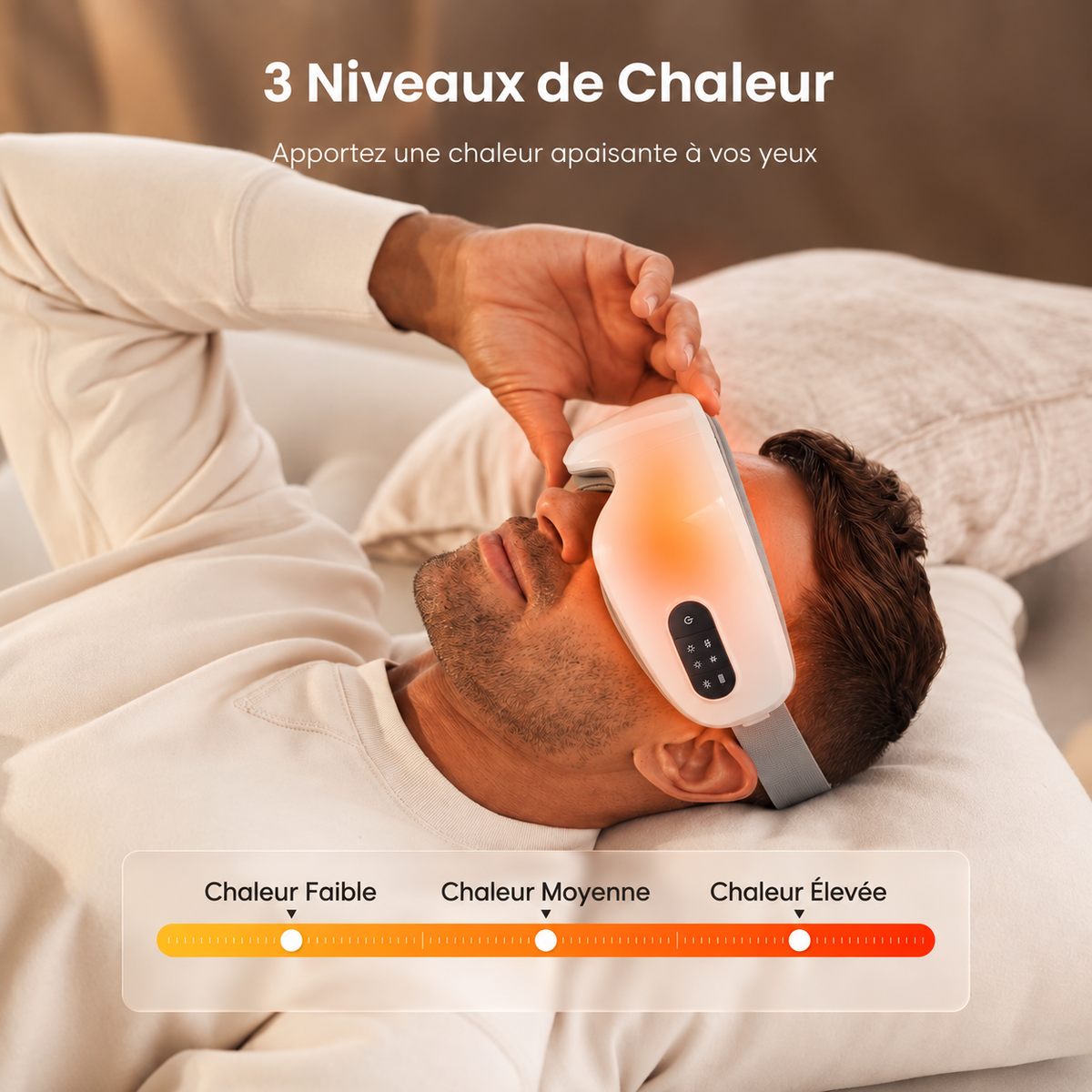 Masque oculaire Zen+ chauffant & massant