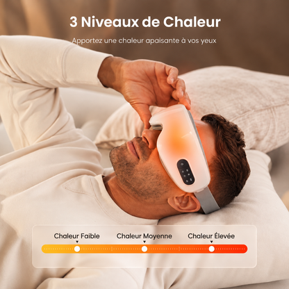 Massaging and heating eye mask